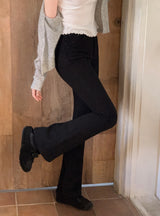 Slim Fit Cotton Bootcut Denim Pants (4color)