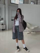 メイルーズフィットチェックシャツ