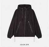 Slant-washed hooded field jacket