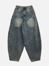 Ramie Brush Balloon Denim Pants 5C