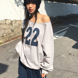 Twotwos one オフショルダー Y2K スウェットシャツ