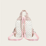 Ribbon Polka Dot Canvas Backpack – Cute College & Commuter Bag