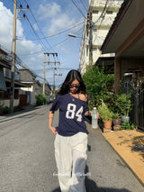 ナンバーネイビールースフィット半袖Tシャツ