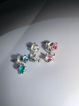シルバーミニスターピアス (3color)