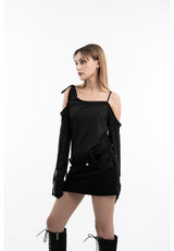 Western coin pocket suede belt (2 colors)