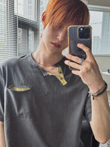 フィロ ダイアゴナル ヘンリーネック ショートスリーブ Tシャツ