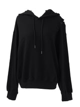 ショルダーカットボタンフーディー (3color)
