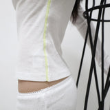 【MADE】pop stitch t, white