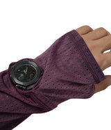 Air Vent Tie-Dye Racing Finger Watch-Hole Hood Sleeve (Plum)