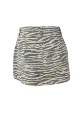 [Sepia] ゼブラミニスカート (Yellow/Gray)