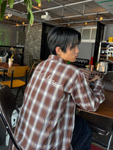 UNTITLED CHECK SHIRTS BROWN