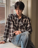 25FW★ [LANARCH] Destroyed Check Shirt