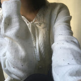 Komae ボカシパールリボンニットカーディガン