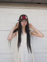 I ♡ U Crochet Cap-Brown