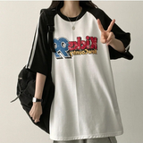 グランドカラーマッチングカラー ナグラントラックツーストリングストラップ オーバーフィットTシャツ