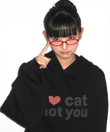 アイラブキャットノットユーキャットイヤーフーディー