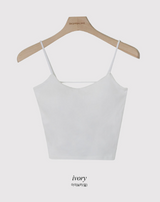 ベーシッククロップレイヤードキャップスリーブレス(3color)