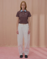 STRIPE LOGO COLLAR TSHIRT