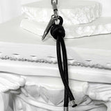 ss-Volume leather rope keyRing_black