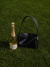 EDGY STUDDED BLACK SHOULDER BAG