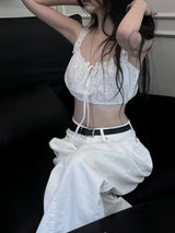 daisy jacquard lace top