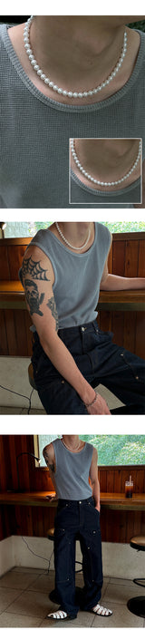 [Unisex] パールボールネックレス