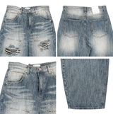 Caen Damaged Wash Denim Pants