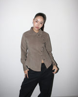 Side button shirts [Taupe]