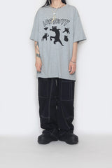 Black City Cat Short-Sleeved T-Shirt