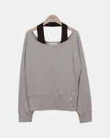 Mendi Waffle Layered Sweatshirt