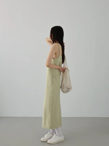 Slim-Fit Spaghetti Strap Maxi Dress