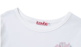 コサージュサイドポイントスリム長袖Tシャツ