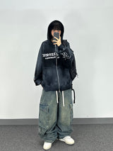 attain cotton hood zip-up