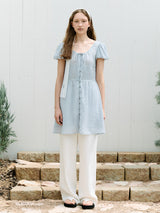 RIBBON LACE MINI ONEPIECE SKY