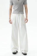 Detachable Belt Wide Leg Trousers