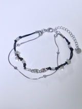 Swirl layered string star bracelet