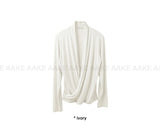 DRAPED WRAP TOP