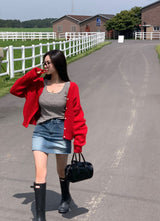 [BELLIDE MADE] punching striped long-sleeved T-shirt