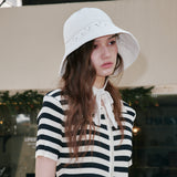 Blossom Hole Bonnet Hat (Cream)