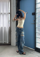 SUN DAMAGE WIDE PANTS (S-L)