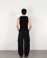Metal Cotton Cargo Pants Black