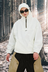 BSR HOODED ANORAK JACKET CREAM