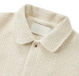 Bound Tweed Half Shirt Jacket 