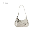 Buckle Leather Eyelet Daily Shoulder Bag