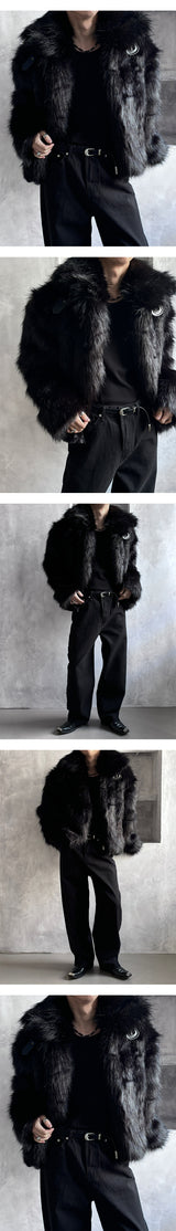 [F/W] Black western fur jacket