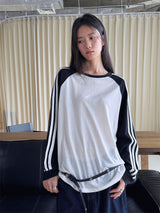 Retro Stripe Lyocell Relaxed T-Shirt