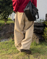 Marel One-tuck Wide Cotton Pants