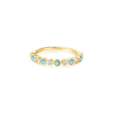 [Worn by Jung Yonghwa] Silver Bezel Lab Created Turquoise Ring R063-01G