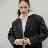 Zipper Stripe Jacket Navy