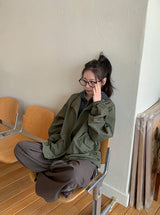 Ranbe Windbreaker Over Bomber Jacket